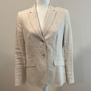 Brooks Brothers Women's 100% Linen Beige Blazer